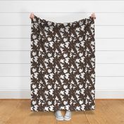 Faux Cow Print Brown and White, medium