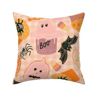 Spooky Halloween Treats - orange, pink | SKU2403231338 | 24 in | Jumbo Scale | Extra Large | halloween decor