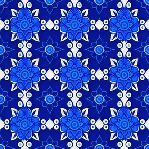 small little blue flowers tile L
