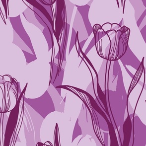 Tulips, purple.
