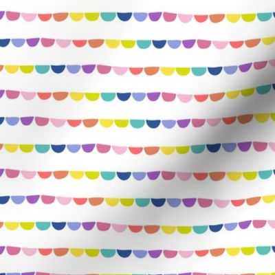 Pride little scales - Pebbles on strings colorful rainbow design 