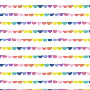 Pride little scales - Pebbles on strings colorful rainbow design 