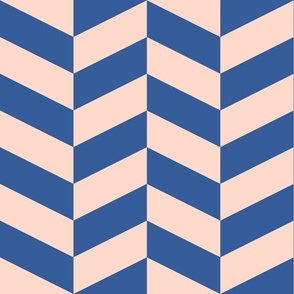Retro-vintage-coastal-navy-blue-and-vintage-1950s-soft-pastel-lighht-pink-chevron-zigzag-XL-jumbo