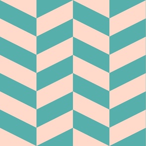 Retro-vintage-grey-blue-and-vintage-1950s-soft-pastel-lighht-pink-chevron-zigzag-XL-jumbo