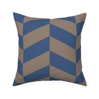 Khaki-gray-brown-and-medium-royal-ocean-blue-chevron-zigzag-XL-jumbo