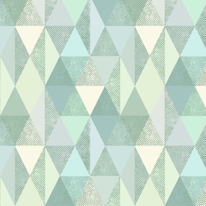 Light green textured geometric pattern.