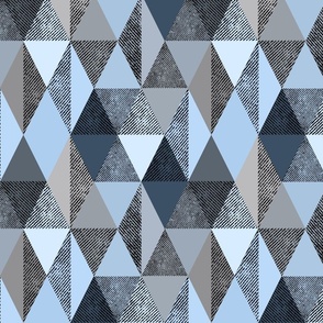 Light blue and grey textured geometric pattern.