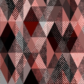 Monochrome brown, peach textured geometric pattern.