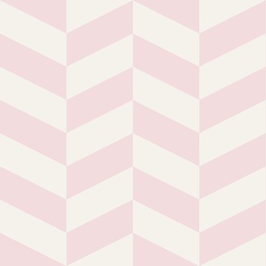 Soft-pastel-light-piglet-pink-and-cream-white-chevron-zigzag-XL-jumbo
