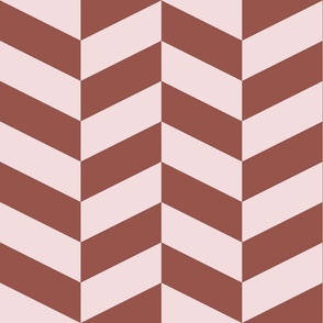 Soft-pastel-light-piglet-pink-and-chocolate-brown-chevron-zigzag-XL-jumbo