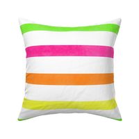 L – Neon watercolor stripes – geometric hi vis tropical fruit summer pinstripes