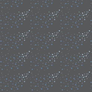 Shooting stars on dark grey