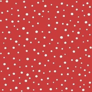 White dots on red  8"