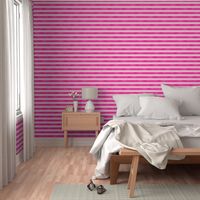 S – Neon pink stripes – geometric watercolor hi vis tropical fruit summer pinstripes