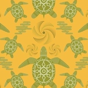 Sea Turtle / turtle / coastal / sea life / orange