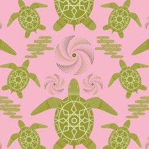 Sea Turtle / turtle / coastal / sea life / pink