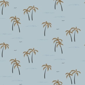 Blue palm trees