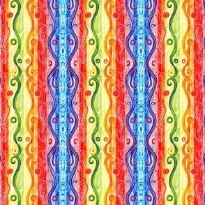 Rainbow Stripes and Scrolls