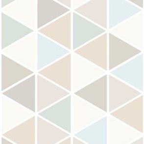 Small Geometric Triangles, Soft Pastel Tones