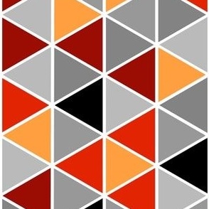 Small Geometric Triangles, Red and Black Tones