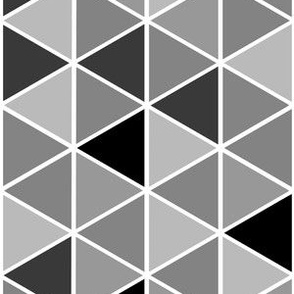 Small Geometric Triangles, Black and Grey Tones