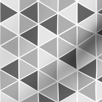 Small Geometric Triangles, Neutral Grey Tones