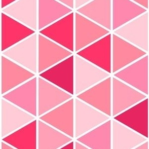 Small Geometric Triangles, Hot Pink Tones