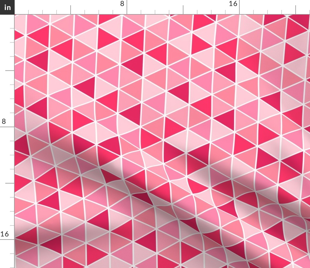 Small Geometric Triangles, Hot Pink Tones