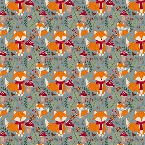 Christmas foxes - small
