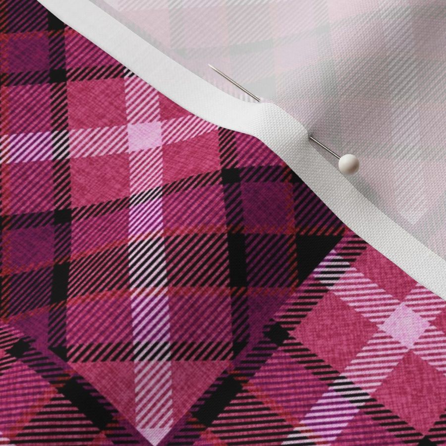 Apple Plaid Straight over Plaid 45 Degree Angle in Pink