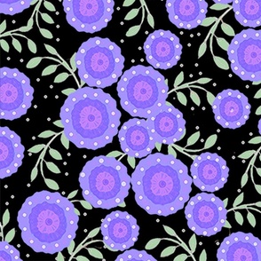 Purple Floral Modern and Large