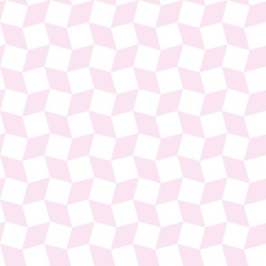 diamond checkers tile mosaic modern geometric 1 one inch squares diamonds light pink pastel pink bathroom wallpaper kitchen tablecloth