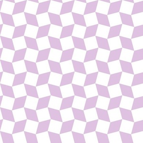 diamond checkers tile mosaic modern geometric 1 one inch squares diamonds light lavender pastel purple bathroom wallpaper kitchen tablecloth