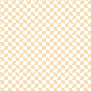 diamond checkers tile mosaic modern geometric half inch squares diamonds light tangerine pastel orange bathroom wallpaper kitchen tablecloth