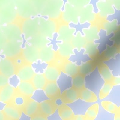 Light green, Yellow and Pale Blue Geometric Pattern