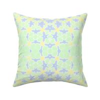 Light green, Yellow and Pale Blue Geometric Pattern