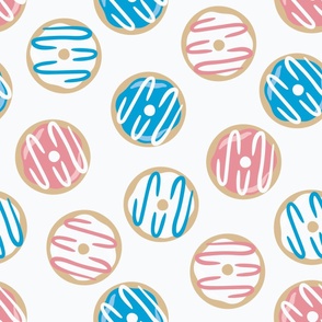 large transgender pride frosted donuts
