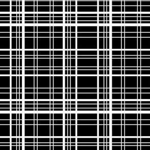 Monochrome Linear Matrix - Geometric Grid Pattern
