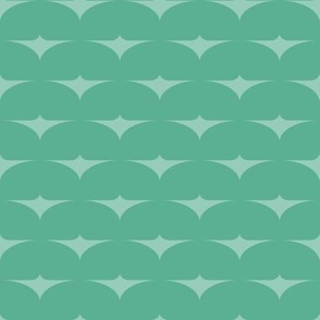 Simple stretched diamond on green linen - Small