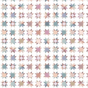 Star Block cheater quilt - SMALL