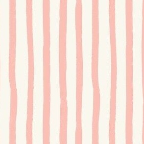 pink and cream hand drawn stripe for my whale of a time collection- feeling peachy