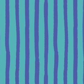 blue and turquoise hand drawn stripe for my whale of a time collection- lagoon