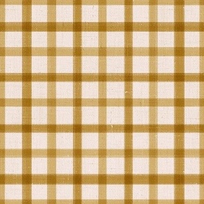 Linen Stamped Plaid Weave - Two-tone flax