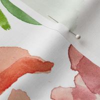 Watercolor Flowers on white - Huge Scale - Daylily 