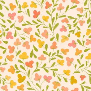 Spring Wildflowers // pink and yellow