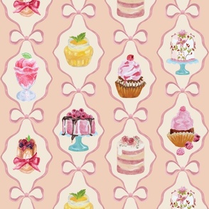 Treat Yourself to Dessert Paradise - (M) Vanilla Pink Cream Bows