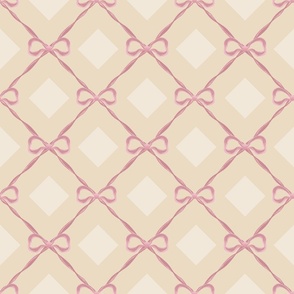 Glamorous Bow Trellis - (S) Vanilla Pink Cream