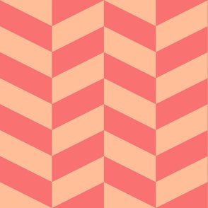 Reddish-georgia-peach-and-light-cute-feminine-fuzz-peach-chevron-zigzag-XL-jumbo