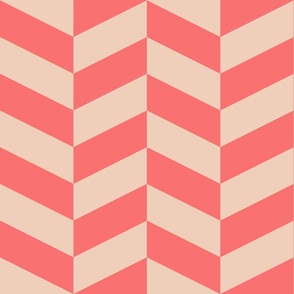 Reddish-georgia-peach-and-light-cute-feminine-brownish-peach-puree-chevron-zigzag-XL-jumbo