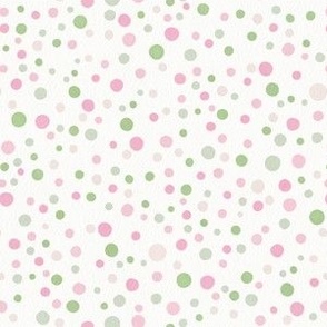 Funny kids polka dots. Pink green modern kids funny spots.